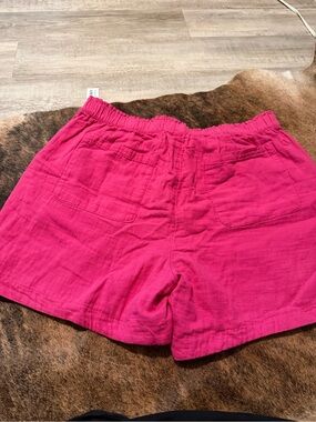 Old Navy Hot Pink High-Waist Elastic Shorts